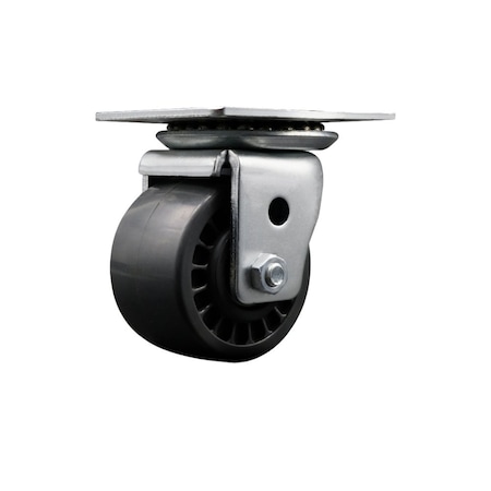 Service Caster Low Profile Solid Polyurethane 3'' Wheel Top Plate Swivel Caster SCC-04S311316-SPUR
